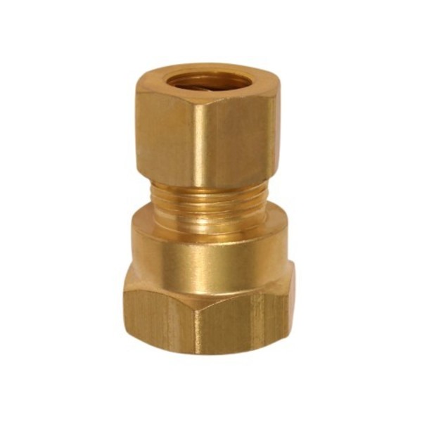 Everflow 1/4" O.D. COMP x FIP Adapter Pipe Fitting; Lead Free Brass C66-14-NL